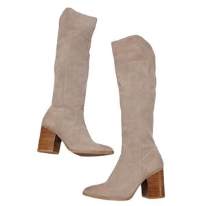 Steve Madden Tan Over The Knee Boots Women"s Tall Suede Boots Size 9.5
